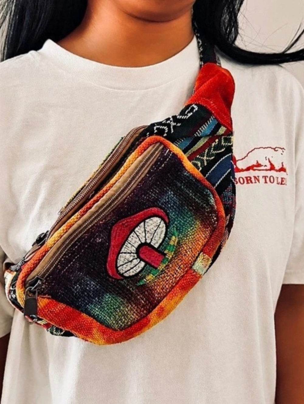 Handmade Himalayan Woven Sling Bag | Boho Crossbody